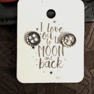 Sewing button stud earrings 925